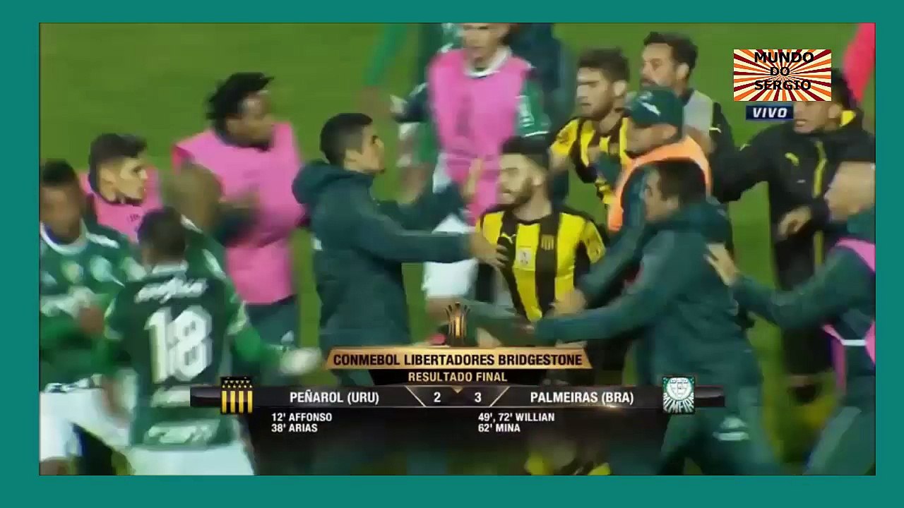 FELIPE MELO DÁ TAPA NA CARA NO URUGUAIO NA LIBERTADORES 2017
