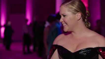 Amy Schumer on Her Black Leather Zac Posen Dress