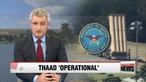 THAAD battery in Korea is operational, has initial operational capability: U.S. officials