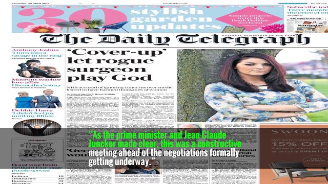 “As the prime minister and Jean-Claude Juncker made clear, this was a constructive meeting ahead of the negotiations formally getting underway.”