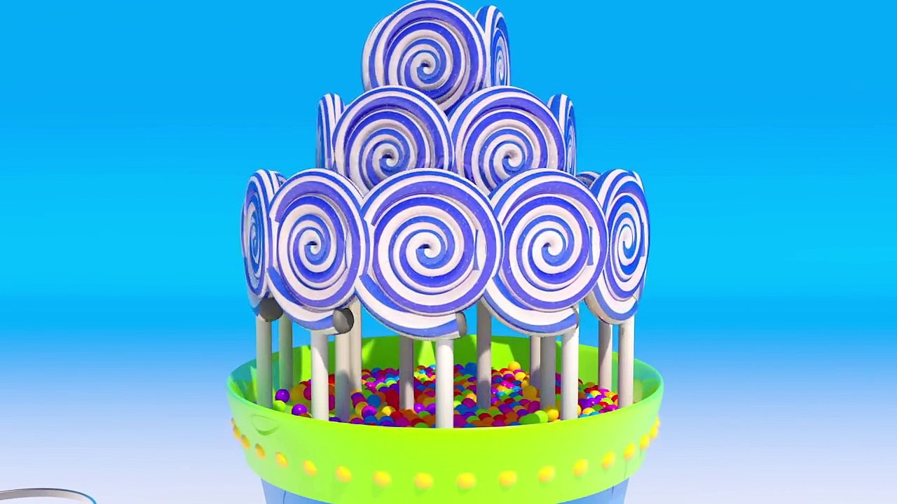 3D Lollipops Flower for Kids and Children to Learn Colors