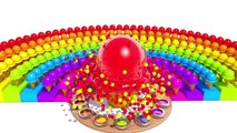 A lot of 3D Ice Cream Learning Colors for Kids and Children Popsicle Rainbow