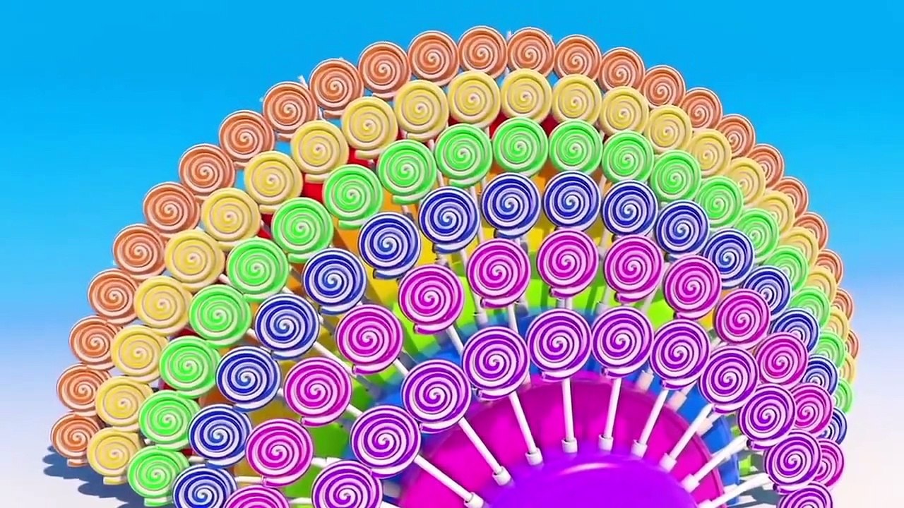 A lot of 3D Spiral Ice Cream to Learning Colors for Children and Kids