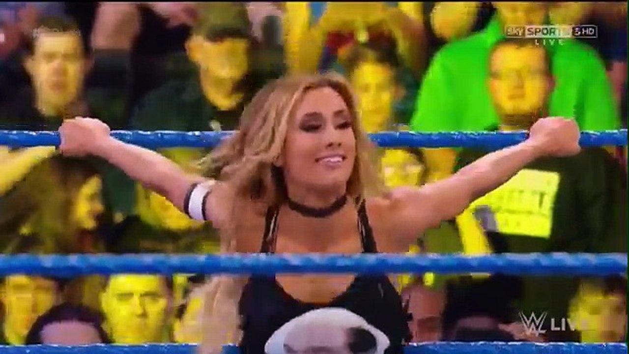 WWE SMACKDOWN 01-03-17 Carmella w/James Ellsworth vs Aliyah