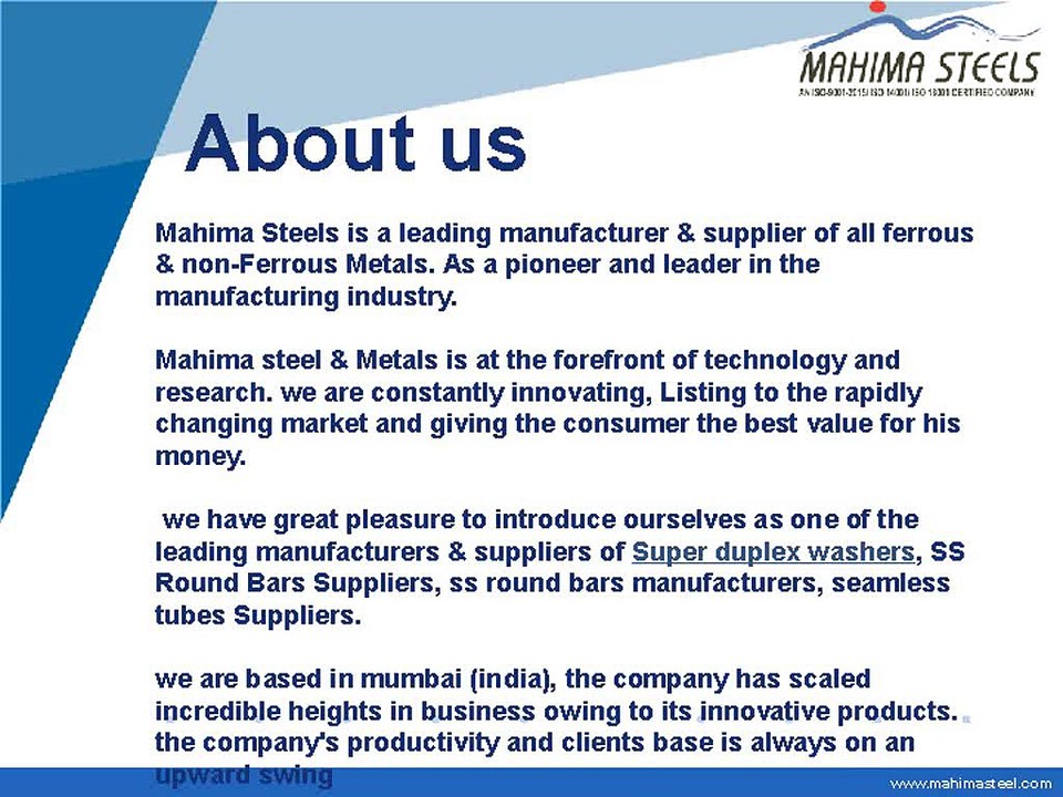 stainless steel round bars manufacturers India