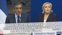 Quand Le Pen reprend mot pour mot des passages d'un discours de Fillon