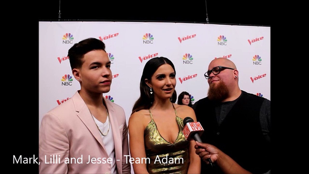The Voice 12 Top11 Interviews - Team Adam Mark Isaiah, Lilly Passero, Jesse Larson