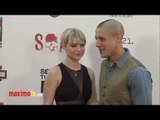 Theo Rossi and Sarah Jones SONS OF ANARCHY Season Five Premiere ARRIVALS