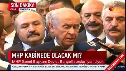 Bahçeli'den 'MHP'li bakan' iddialarına yanıt