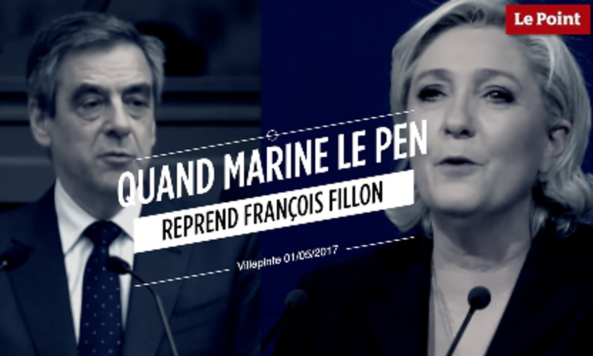 Quand Marine Le Pen plagie François Fillon