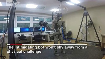 "We are creating AI, not Terminator." A Russian official tweeted this video of a robot that can shoot guns.