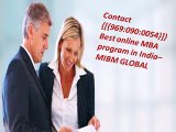 Contact {[{9690900054}]} Best online MBA program in India–MIBM GLOBAL