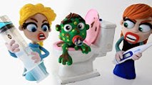 POOP PATROL Baby Hulk Toilet Accident Frozen Elsa Anna Stop Motion Play Doh Movies