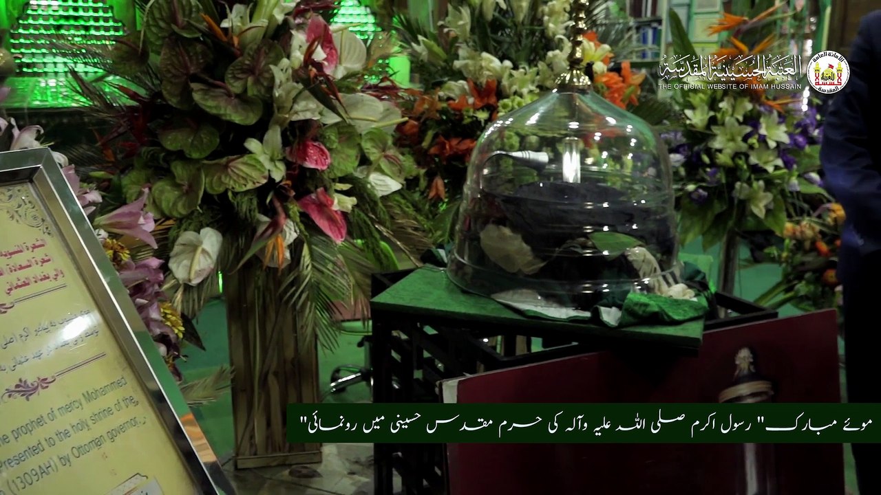"موئے مبارک" رسول اکرم صلی اللہ علیہ وآلہ حرم مقدس حسینی