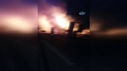 Ceviz Yüklü Tır Alev Alev Yandı...o Anlar Kamerada