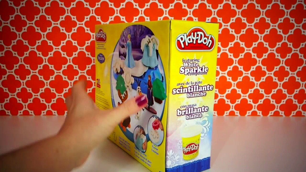 Frozen Play doh Sparkle Snow Dome Playset With Elsa Anna Olaf Sven