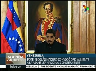 Mandatario venezolano convoca a un proceso constituyente
