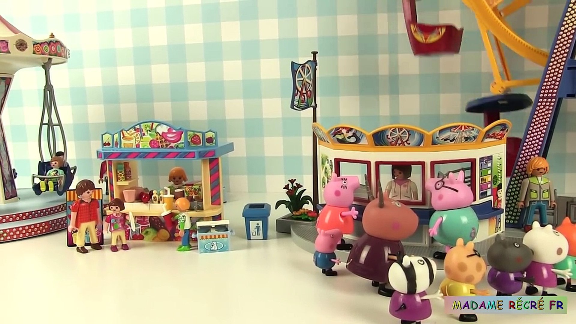 Peppa Pig Parc d'Attractions Playmobil Manèges Grande Roue Marchand de  Glaces - video Dailymotion