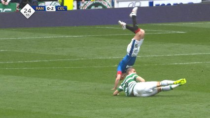 Championnat d'Ecosse - derby - Le tacle complètement fou de Jozo contre les Glasgow R