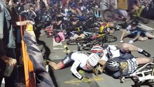 Mass Pile-Up at Start of Brooklyn Bike Race