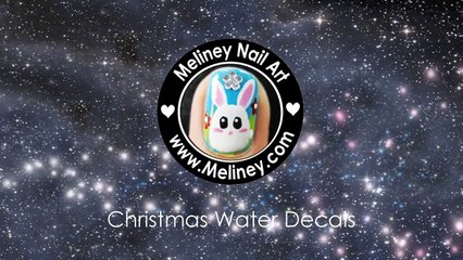 CHRISTMAS WATER DECAL NAILS EASY SIMPLE NAIL ART DESIGN _ MELINEY HOW TO VIDEO-Hl