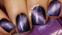 PURPLE GALAXY NAIL ART DESIGN TUTORIAL _ KELLI MARISSA-xP