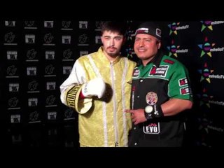 Jonathan Navarro very focused right before the fight - esnews boxing