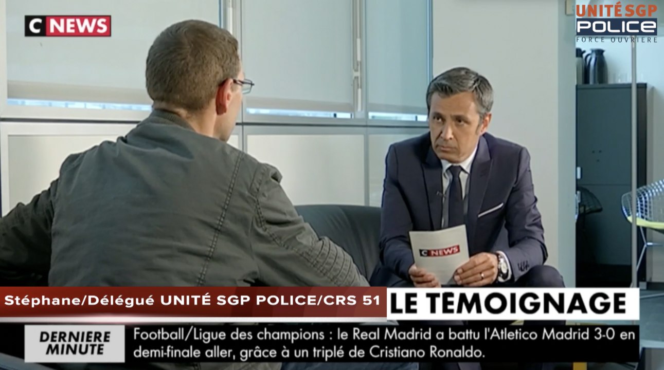 CRS en flamme - Témoignage de Stéphane délégué UNITE SGP POLICE - CRS 51