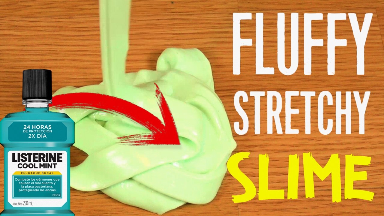 Cool Mint Listerine Mouthwash Slime - How to make best Stretchy, Fluffy & Soft Slime Ever! DIY