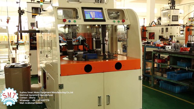 Vertical Type Stator Automatic Coil Winding Machine With Double Heads