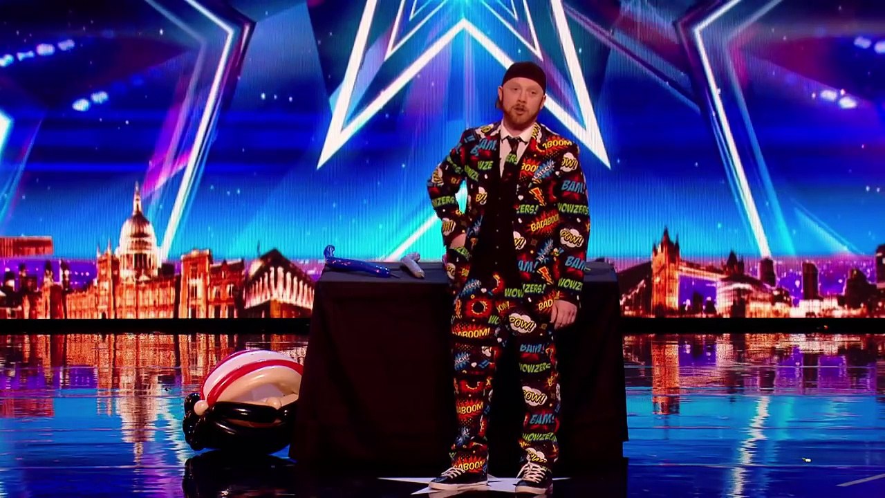 Ryan Tracey is on a balloon blindfolding mission _ Auditions Week 3 _ Britain’s Got Talent 2017