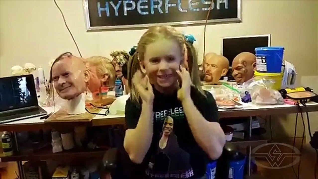 Mask Maker Shows Off His Creepy Little Girl Mask - Funny Video _ eBaum's World