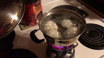 Coleman 533 Duel Fuel Hard Boiled Egg Demo