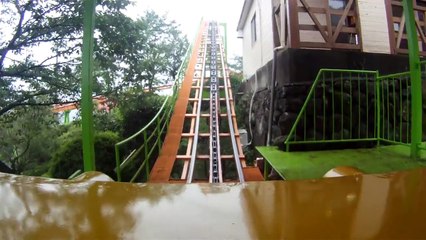 Japanese Spa Roller Coaster REAL Front Seat POV Spamusement Park Wonder Rakutenchi Japan