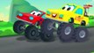 Little Red Car Rhymes - Monster Truck Songs _ Rig A Jig Jig _ Nursery