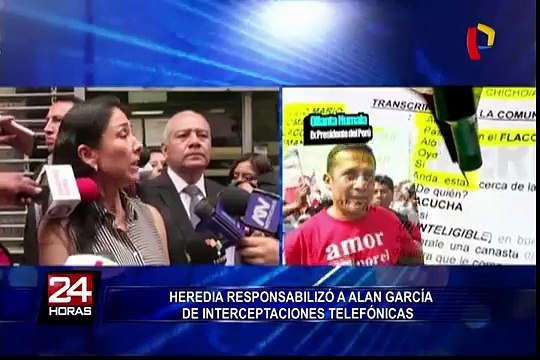 Nadine Heredia responsabilizó a Alan García por interceptaciones telefónicas