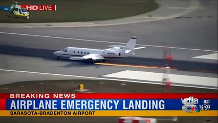 Cet avion vient de perdre une roue et atterrit en urgence!