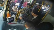 Otobüs Şoförüne Tekmeli Saldırı Kamerada