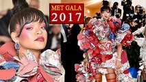 Rihanna's BIZARRE OUTFIT At The 2017 Met Gala Red Carpet