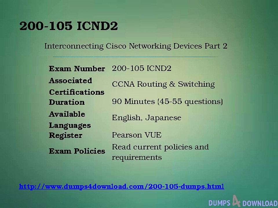 2017 Latest 200-105 Exam Questions With PDF - Dumps4download