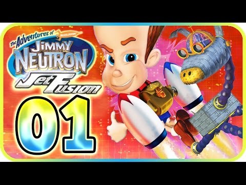 Jimmy Neutron: Jet Fusion Walkthrough Part 1 (PS2, Gamecube) Level 1 - Lindbergh School