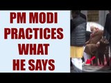 PM Modi in Kedarnath:  sets example to end VIP culture | Oneindia news