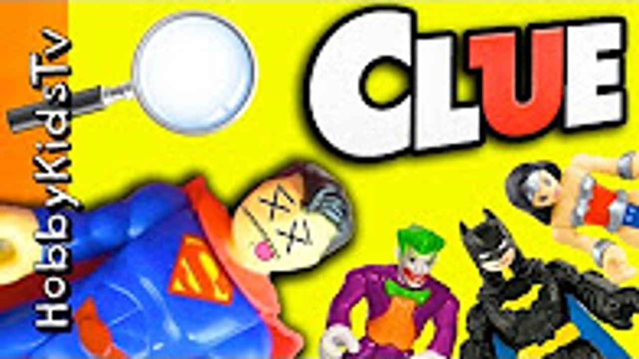 Murder Mystery! Clue Board Game, Who Did It- Superhero Toy Fun HobbyKidsTV