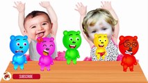 Bad Baby Crying and Learn Colors - Mega Gummy Bear - Finger Family Song Collection