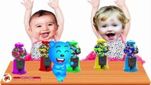 Bad Baby Crying and Learn Colors Gumball Machine- Finger Family Song Collection