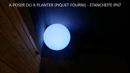 sphere lumineuse d'extérieur solaire à leds