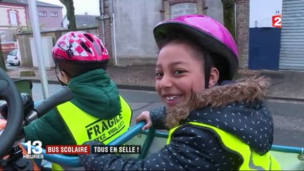 Ramassage scolaire : le cyclo-bus testé en Normandie