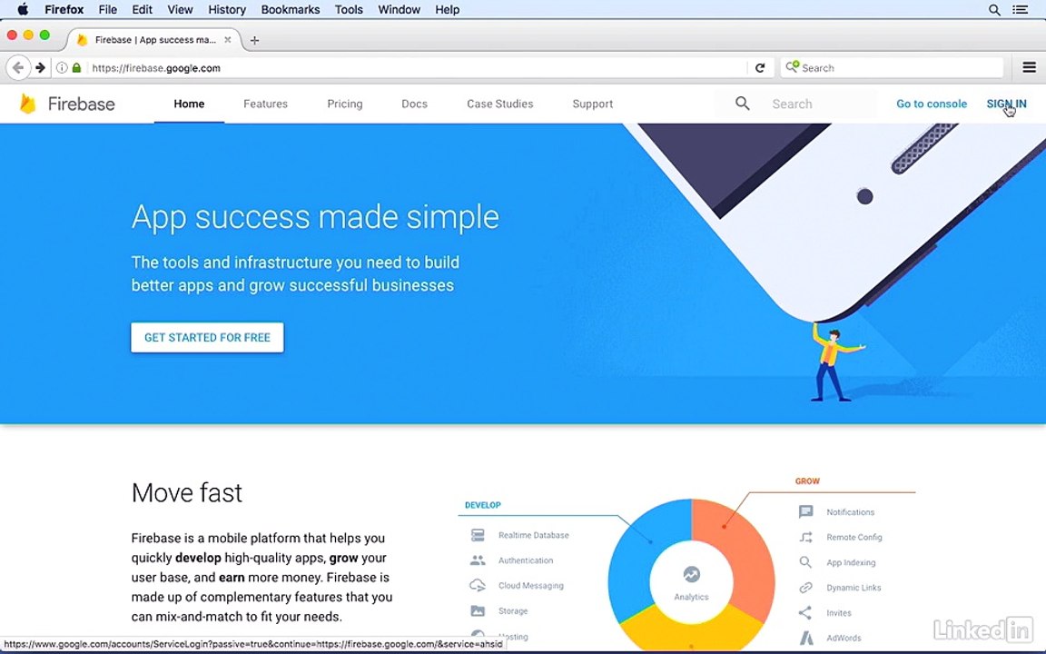 2.3 Set up the Firebase project