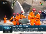 China: explosión en túnel en construcción deja 12 muertos y 12 heridos