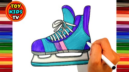 How to draw a Skate shoes | Painting for kids